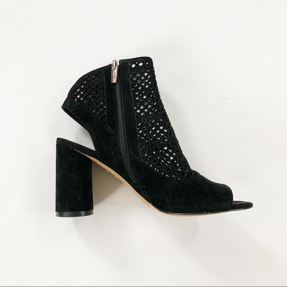 Vince Camuto Getty Laser Perforated Suede Bootie - Picture 4 of 11